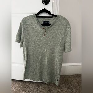 Lucky Brand Heather Gray Henley Shirt